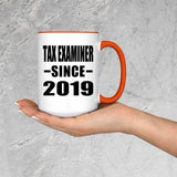 Tax Examiner Since 2019 - 15oz Accent Mug Orange