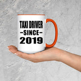 Taxi Driver Since 2019 - 15oz Accent Mug Orange