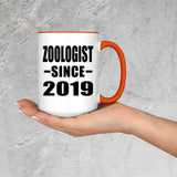 Zoologist Since 2019 - 15oz Accent Mug Orange