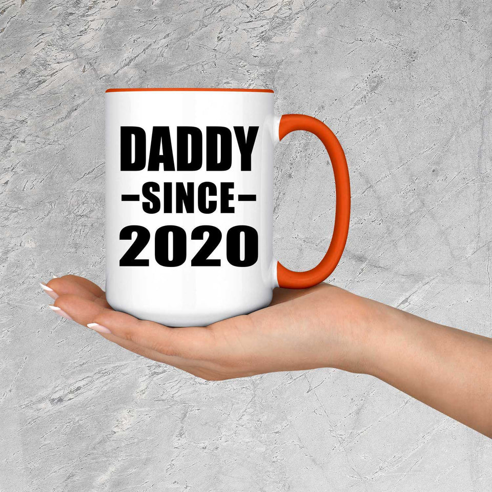 Daddy Since 2020 - 15oz Accent Mug Orange