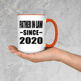 Father In Law Since 2020 - 15oz Accent Mug Orange