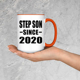 Step Son Since 2020 - 15oz Accent Mug Orange