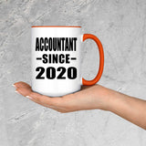 Accountant Since 2020 - 15oz Accent Mug Orange