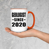 Geologist Since 2020 - 15oz Accent Mug Orange