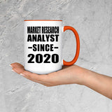 Market Research Analyst Since 2020 - 15oz Accent Mug Orange