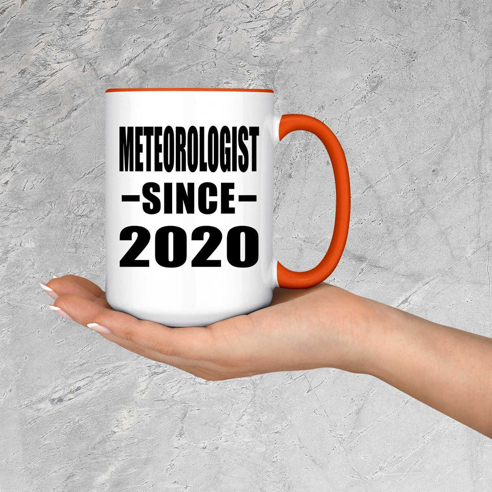 Meteorologist Since 2020 - 15oz Accent Mug Orange