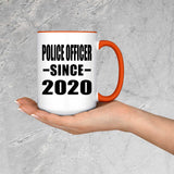 Police Officer Since 2020 - 15oz Accent Mug Orange