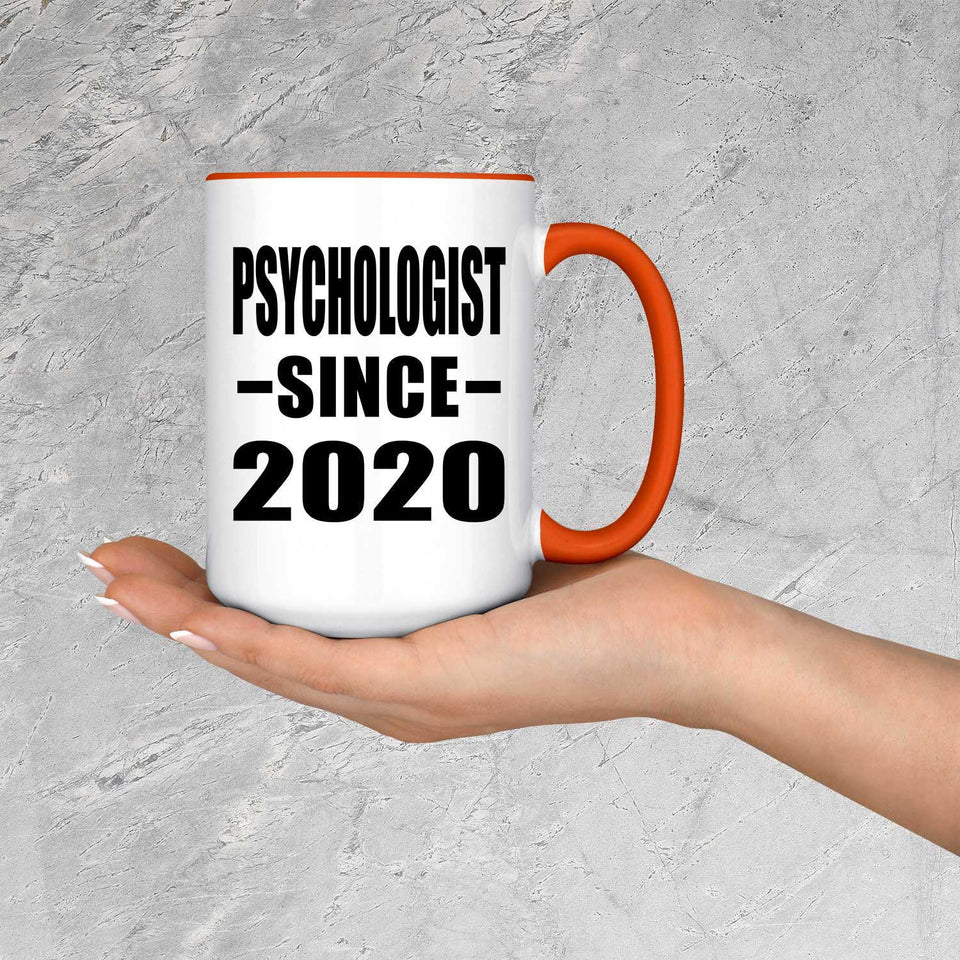 Psychologist Since 2020 - 15oz Accent Mug Orange