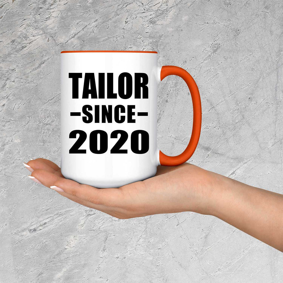 Tailor Since 2020 - 15oz Accent Mug Orange