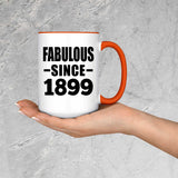 125th Birthday Fabulous Since 1899 - 15oz Accent Mug Orange