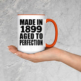 125th Birthday Made In 1899 Aged To Perfection - 15oz Accent Mug Orange