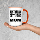 Australian Cattle Dog Mom - 15oz Accent Mug Orange