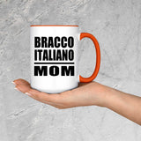 Bracco Italiano Mom - 15oz Accent Mug Orange