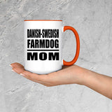 Danish-Swedish Farmdog Mom - 15oz Accent Mug Orange