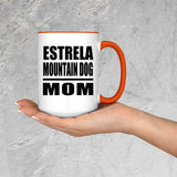 Estrela Mountain Dog Mom - 15oz Accent Mug Orange