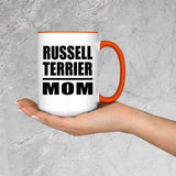 Russell Terrier Mom - 15oz Accent Mug Orange