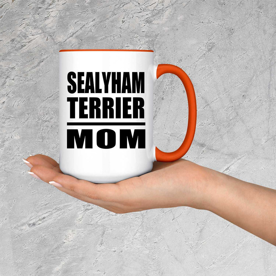 Sealyham Terrier Mom - 15oz Accent Mug Orange