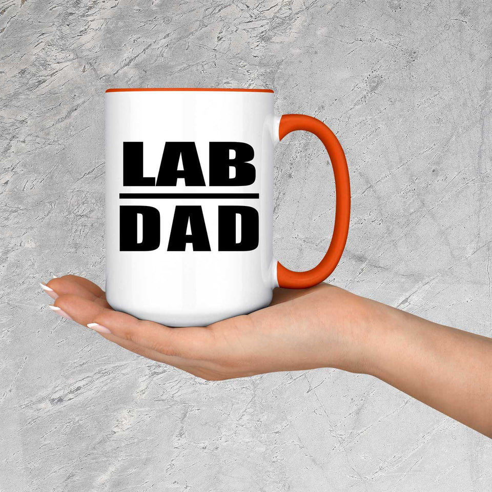 Lab Dad - 15oz Accent Mug Orange