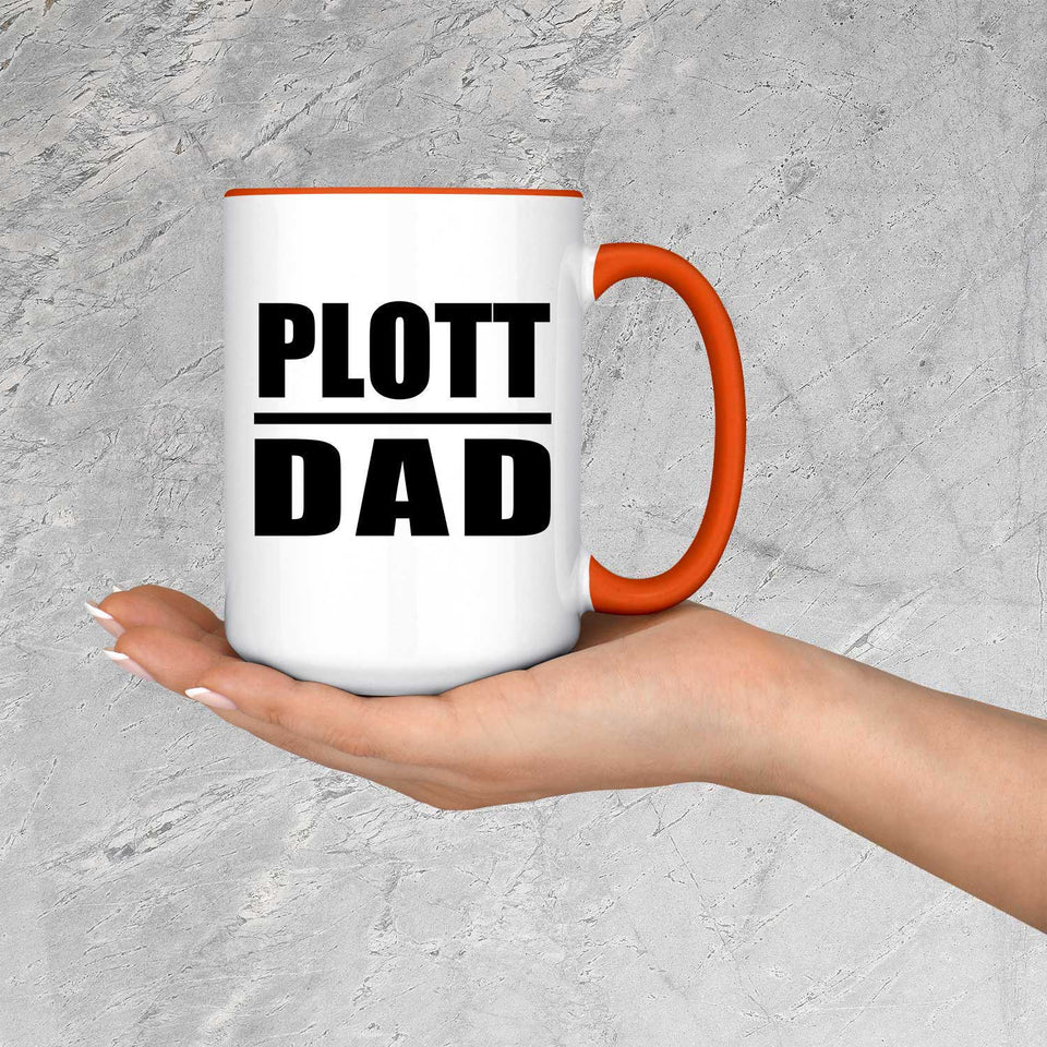 Plott Dad - 15oz Accent Mug Orange