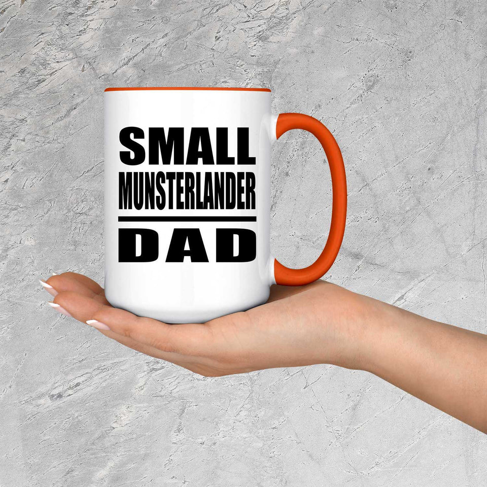 Small Munsterlander Dad - 15oz Accent Mug Orange