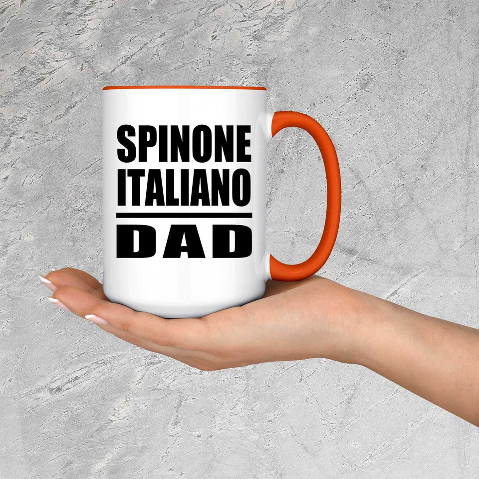 Spinone Italiano Dad - 15oz Accent Mug Orange