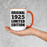 99th Birthday Original 1925 Limited Edition - 15oz Accent Mug Orange