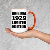 95th Birthday Original 1929 Limited Edition - 15oz Accent Mug Orange