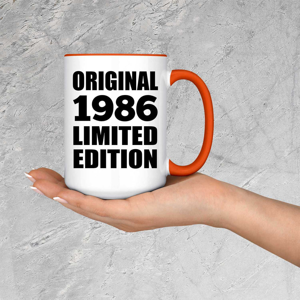 38th Birthday Original 1986 Limited Edition - 15oz Accent Mug Orange