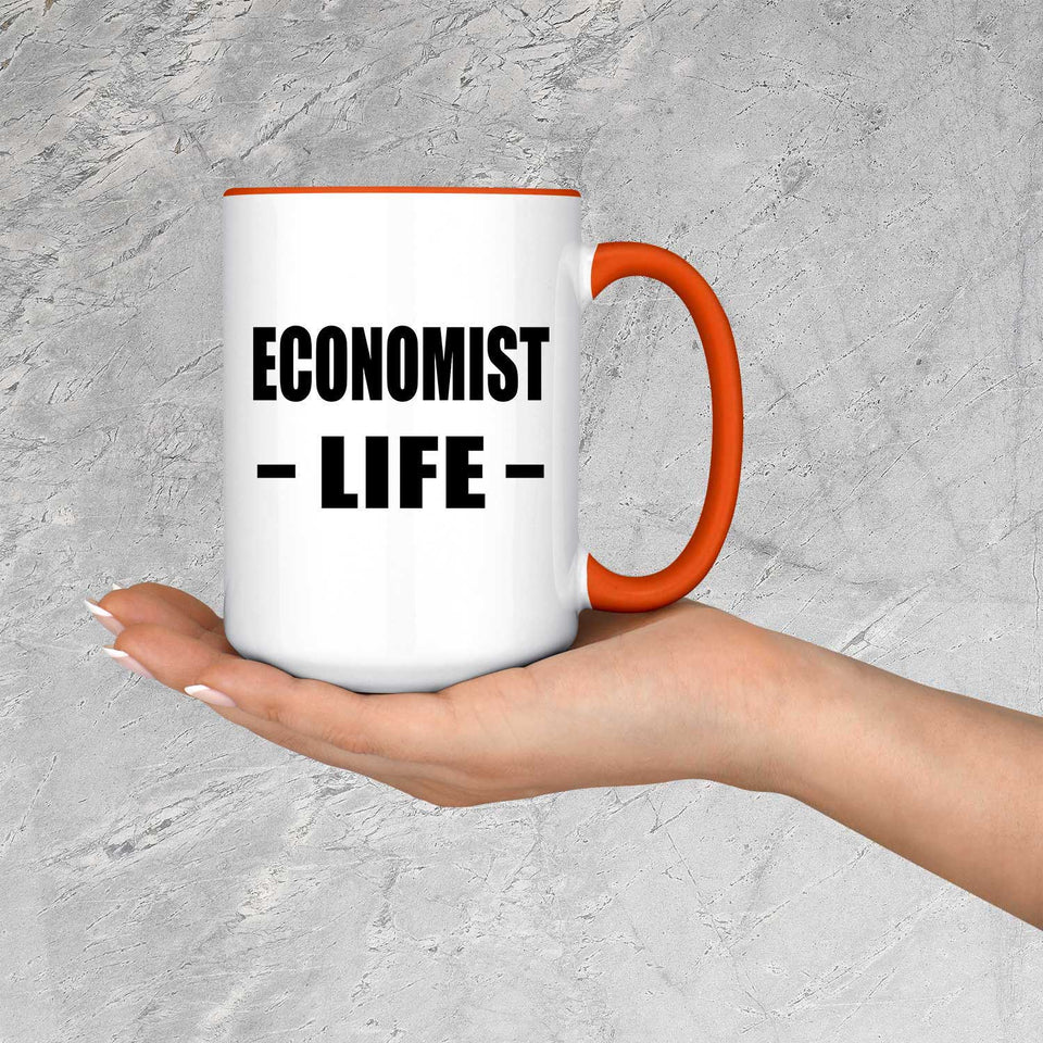 Economist Life - 15oz Accent Mug Orange