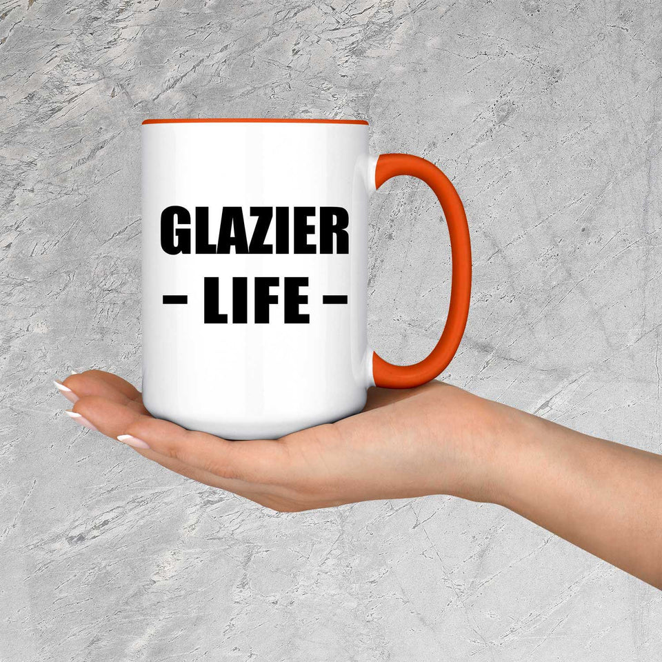 Glazier Life - 15oz Accent Mug Orange