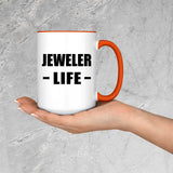 Jeweler Life - 15oz Accent Mug Orange