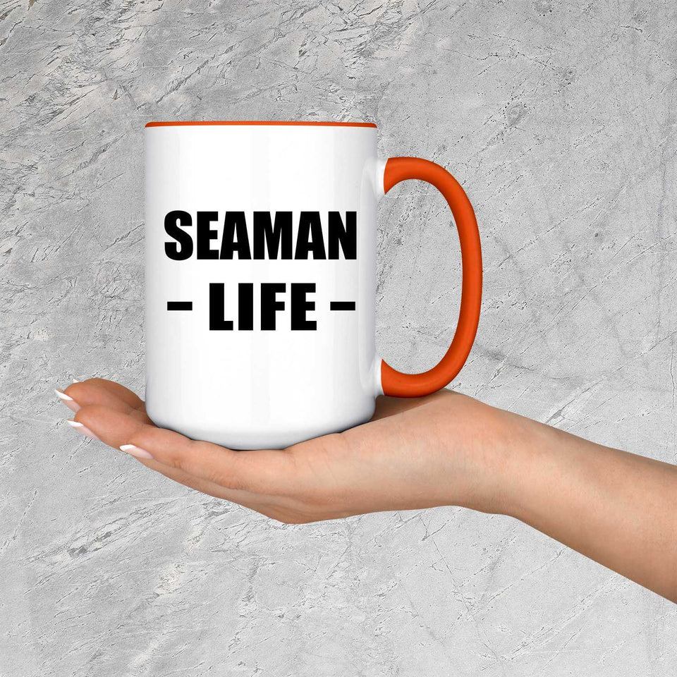 Seaman Life - 15oz Accent Mug Orange