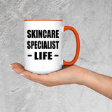 Skincare Specialist Life - 15oz Accent Mug Orange