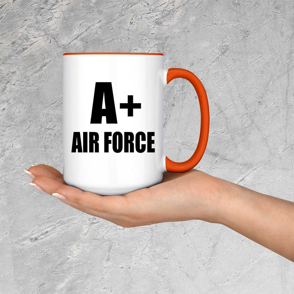 A+ Air Force - 15oz Accent Mug Orange