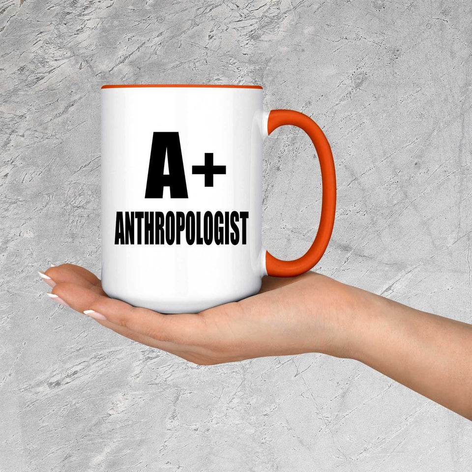 A+ Anthropologist - 15oz Accent Mug Orange