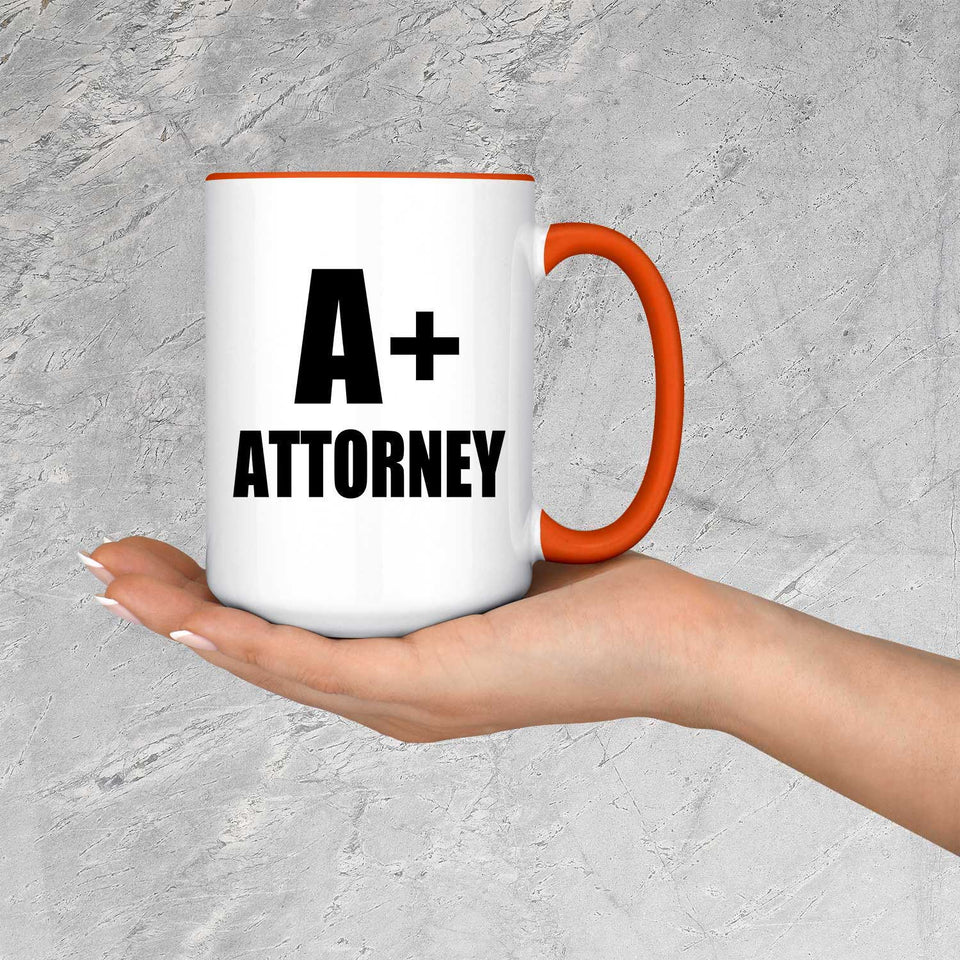 A+ Attorney - 15oz Accent Mug Orange