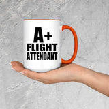 A+ Flight Attendant - 15oz Accent Mug Orange