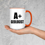 A+ Geologist - 15oz Accent Mug Orange