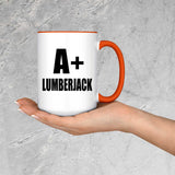A+ Lumberjack - 15oz Accent Mug Orange