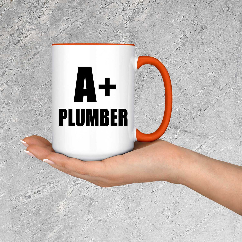 A+ Plumber - 15oz Accent Mug Orange