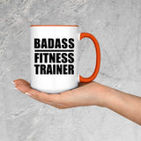 Badass Fitness Trainer - 15oz Accent Mug Orange