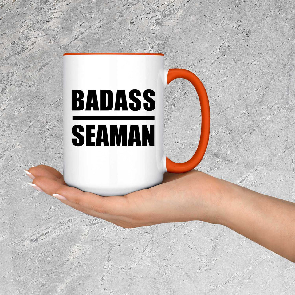 Badass Seaman - 15oz Accent Mug Orange
