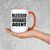 Blessed Insurance Agent - 15oz Accent Mug Orange