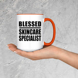 Blessed Skincare Specialist - 15oz Accent Mug Orange