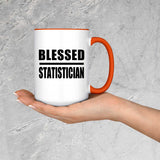 Blessed Statistician - 15oz Accent Mug Orange