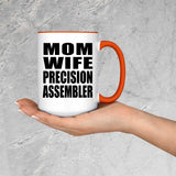 Mom Wife Precision Assembler - 15oz Accent Mug Orange