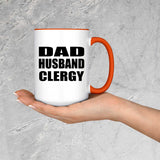Dad Husband Clergy - 15oz Accent Mug Orange