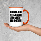 Dad Husband Laboratory Technician - 15oz Accent Mug Orange