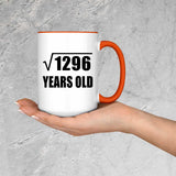 36th Birthday Square Root of 1296 Years Old - 15oz Accent Mug Orange