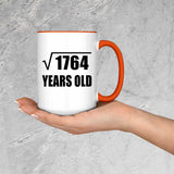 42nd Birthday Square Root of 1764 Years Old - 15oz Accent Mug Orange